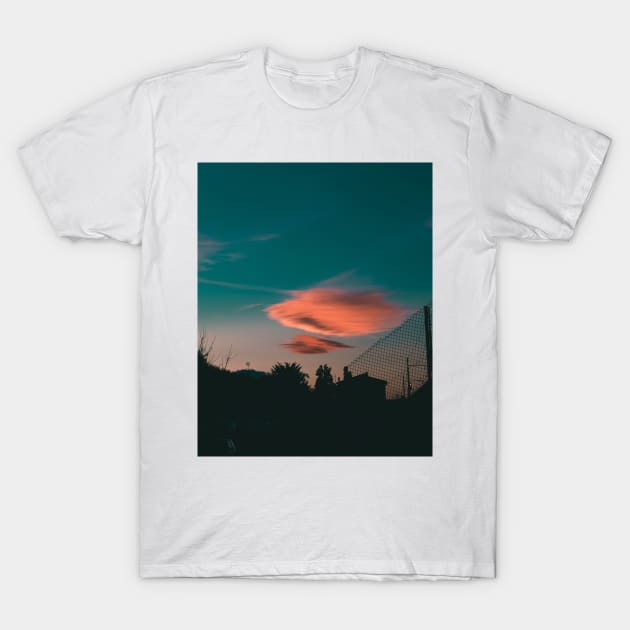 Sunset Lonely Cloud T-Shirt by Luigi Veggetti